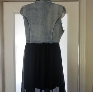 Jean top chiffon blue dress